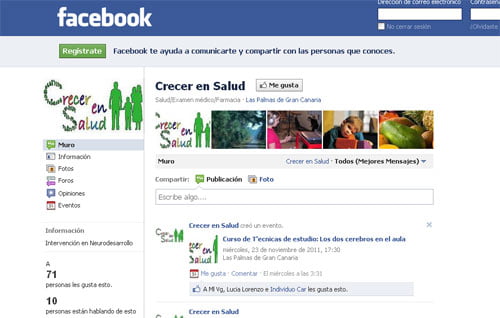 Crecer en Salud en Facebook